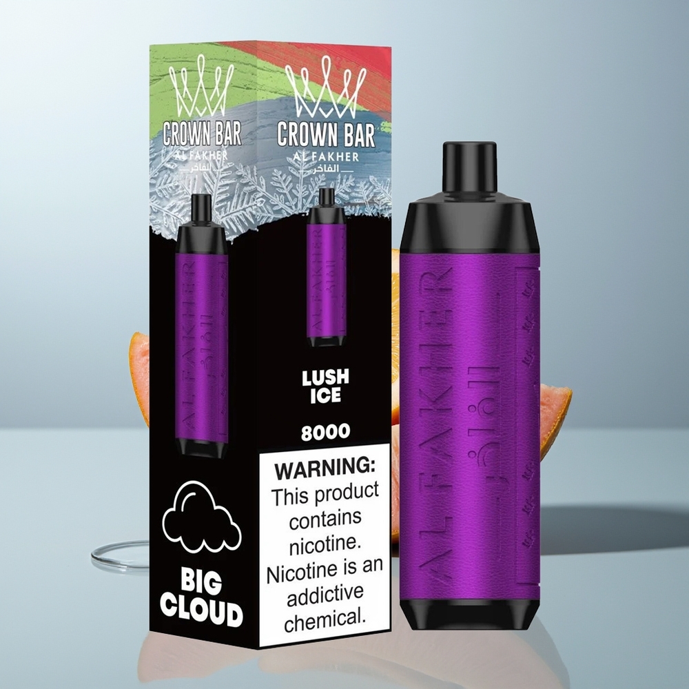 Wholesale Canada Al Fakher Crown Bar 8000 Puffs USB Type-C Ice Lush