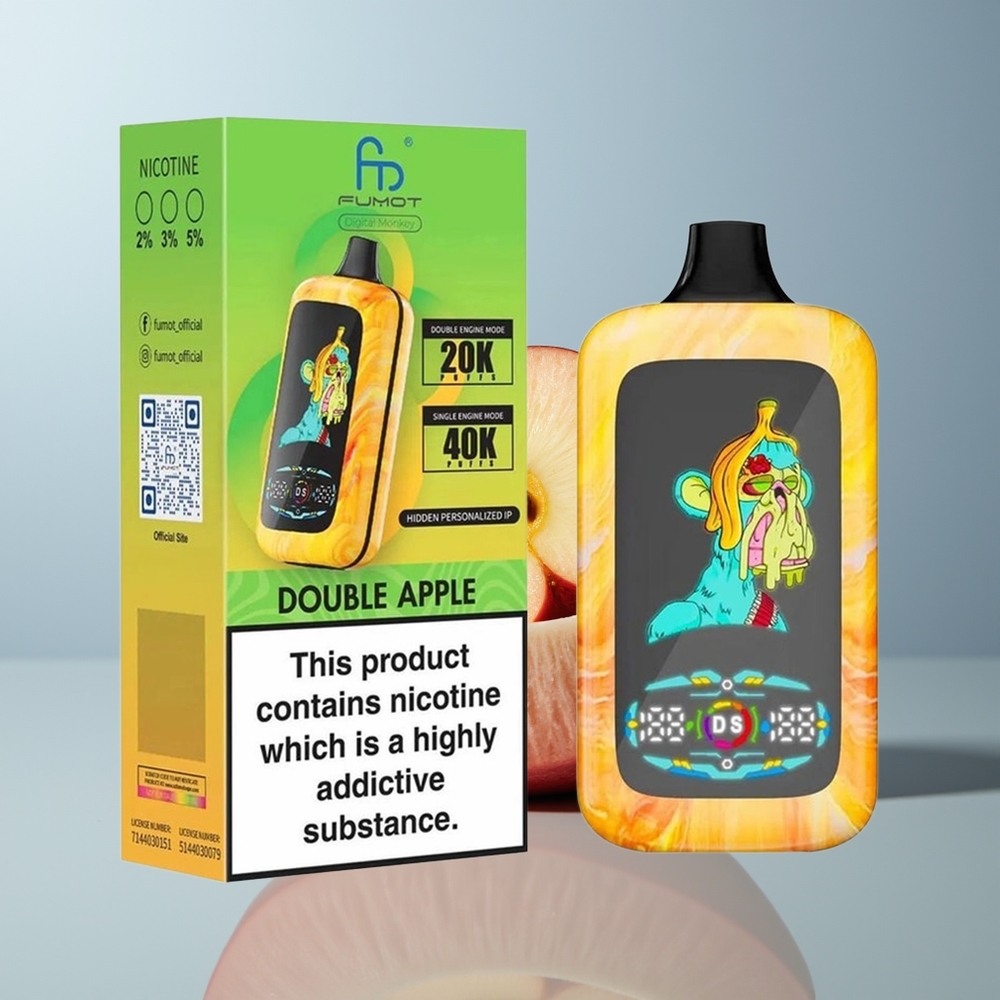 Wholesale Canada Fumot Digital Monkey 20000/40000 Puffs Dual Mesh Coil Double Apple