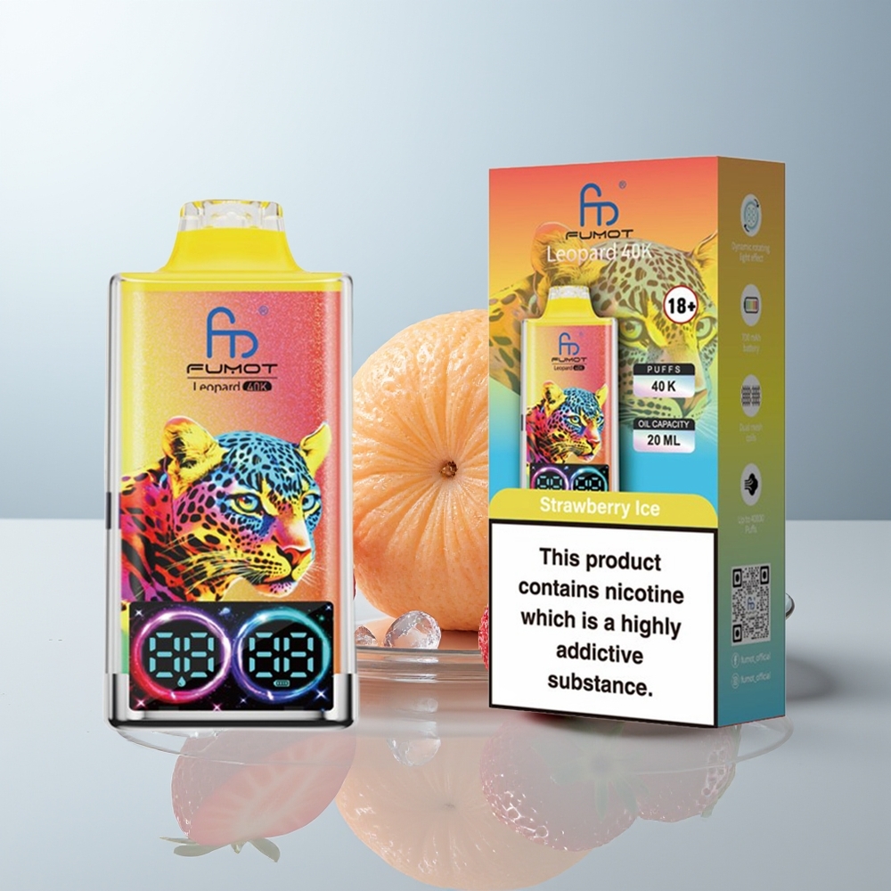 Wholesale Canada Fumot Leopard 40000 Puffs Dual Mesh Strawberry Ice