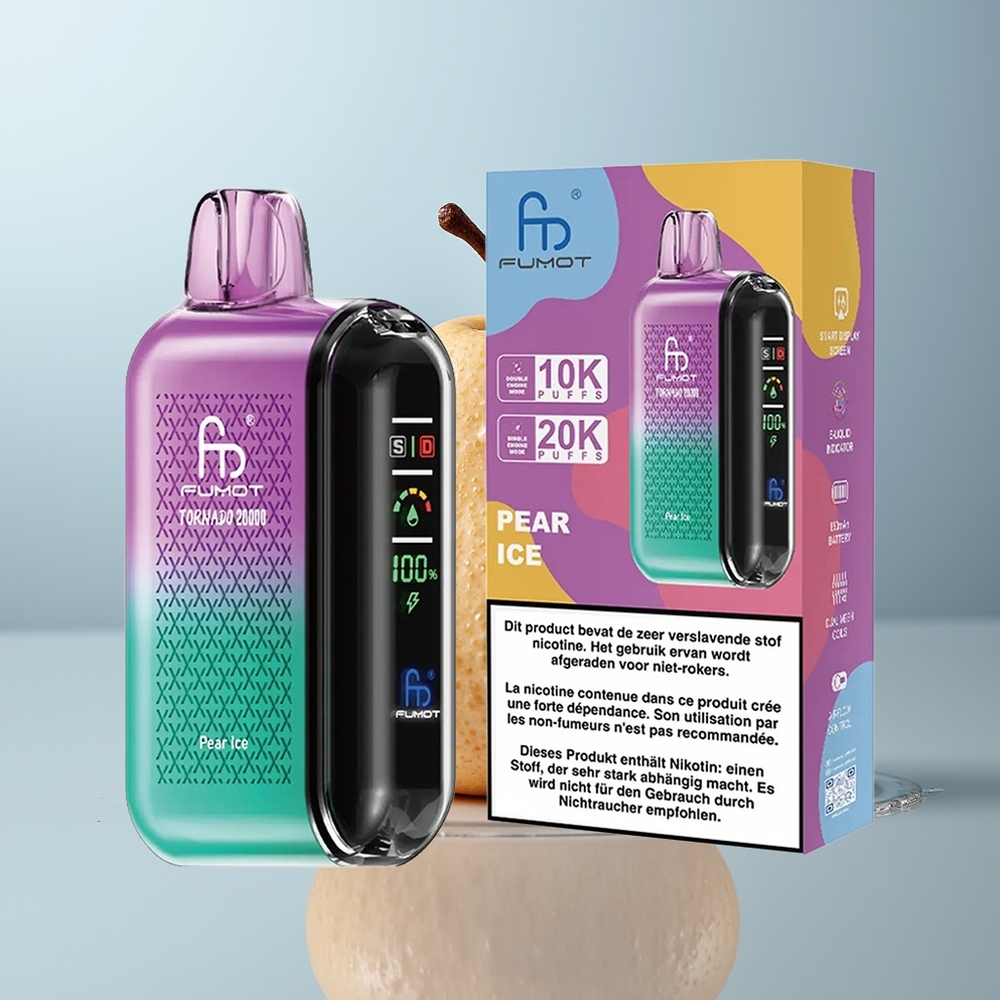 Wholesale Canada Fumot Tornado 20000 Puffs Dual Mesh Airflow Pear Ice