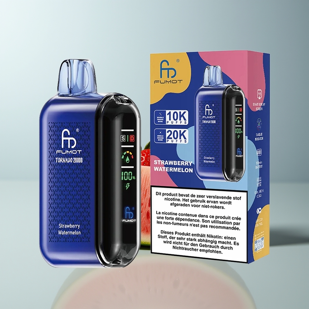 Wholesale Canada Fumot Tornado 20000 Puffs Dual Mesh Airflow Strawberry Watermelon