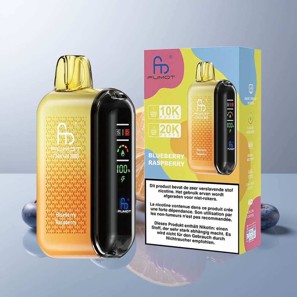 Wholesale Canada Fumot Tornado 20000 Puffs Dual Mesh Blueberry Raspberry