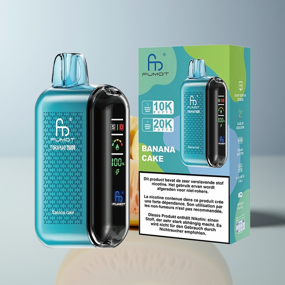 Wholesale Canada Fumot Tornado 20000 Puffs Dual Mesh Coil Banana Cake