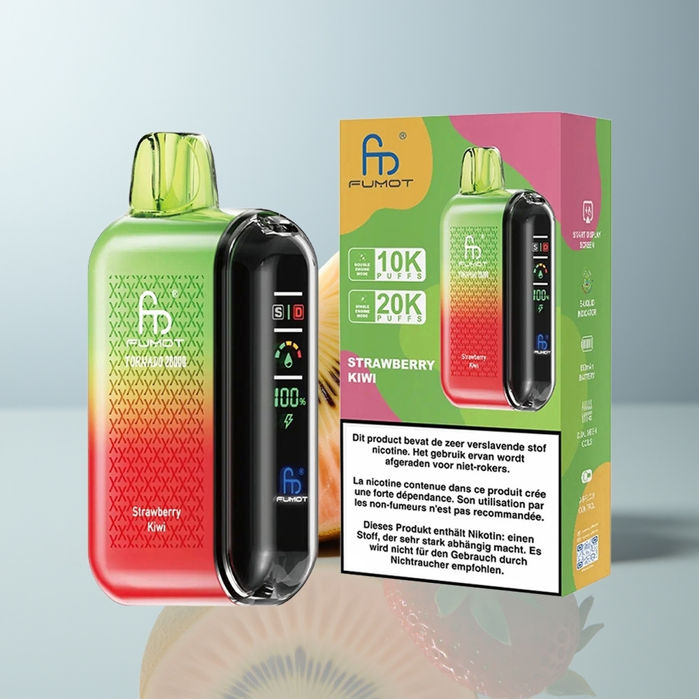 Wholesale Canada Fumot Tornado 20000 Puffs Dual Mesh Coil Strawberry Kiwi