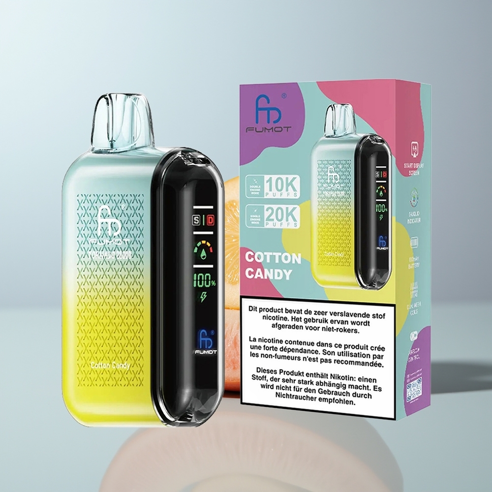 Wholesale Canada Fumot Tornado 20000 Puffs Dual Mesh Cotton Candy