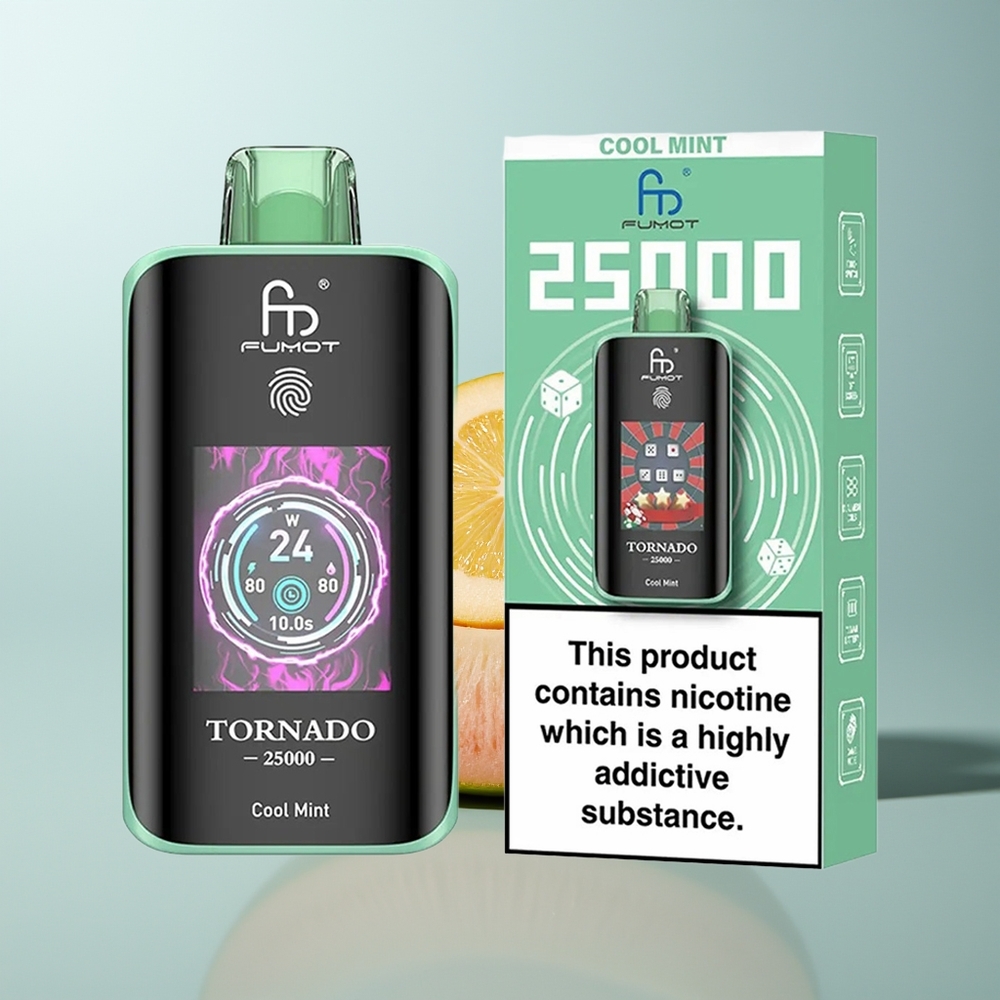 Wholesale Canada Fumot Tornado 25000 Puffs 700mAh Rechargeable Cool Mint