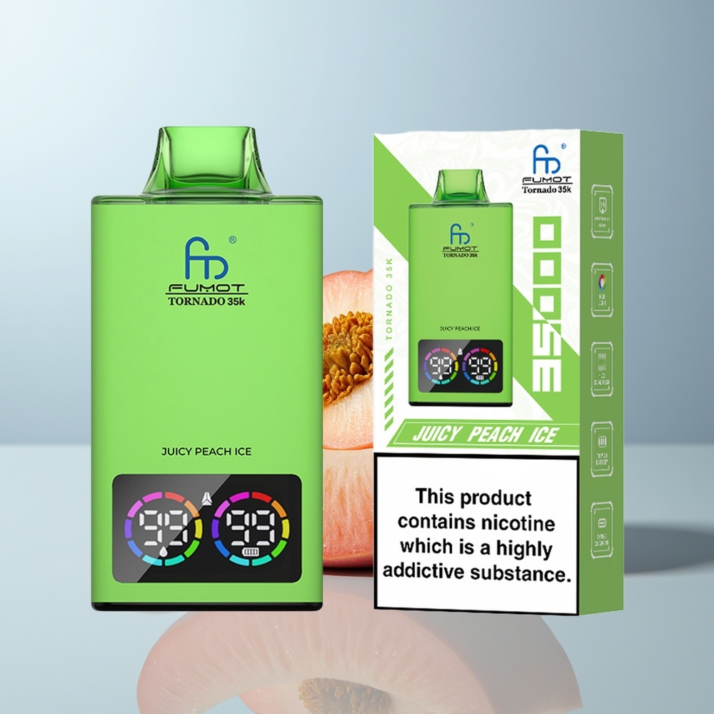 Wholesale Canada Fumot Tornado 35000 15ml E-juice Fast Charging Juicy Peach Ice