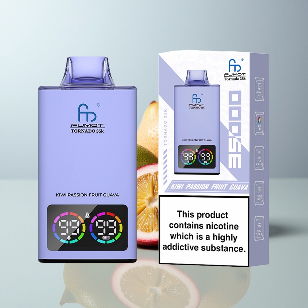 Wholesale Canada Fumot Tornado 35000 Dual Mesh Fast Charging Kiwi Passion Fruit Guava