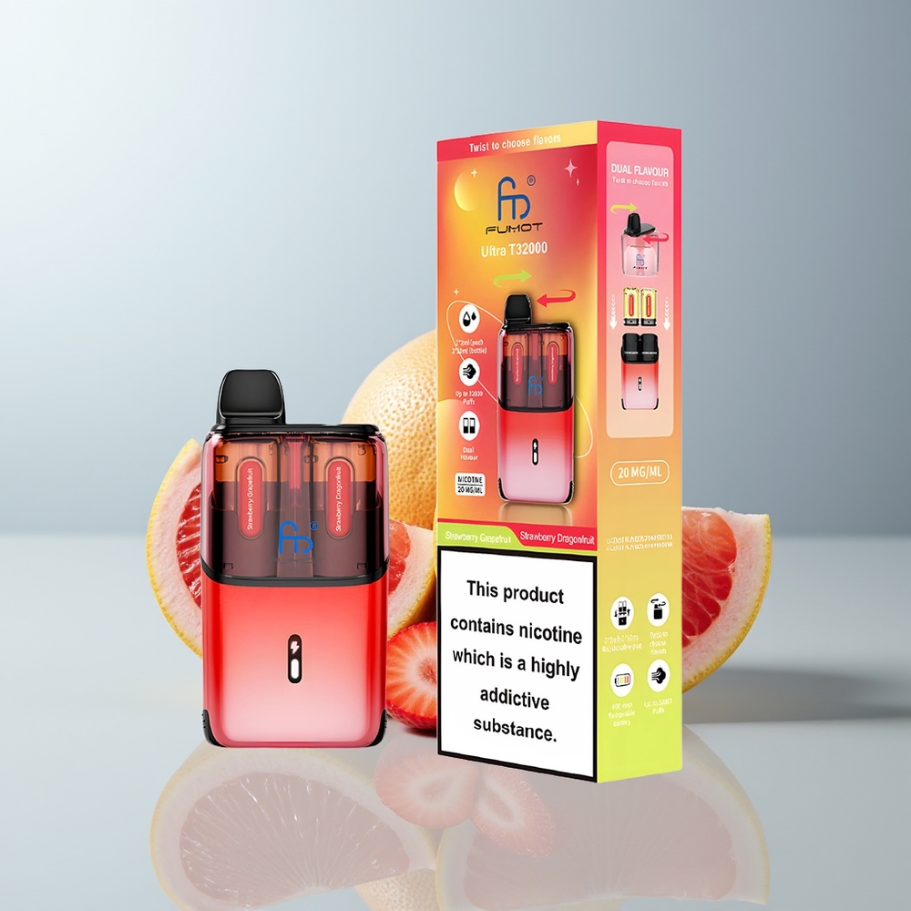 Wholesale Canada Fumot Ultra T32000 32000 Puffs 24ml Strawberry Grapefruit Strawberry Dragonfruit