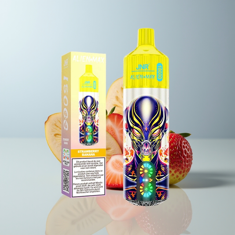 Wholesale Canada JNR Alien Max 18000 Puffs Dual Mesh Coil Strawberry Banana