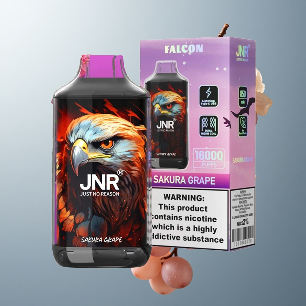 Wholesale Canada JNR Falcon 16000 Puffs 850 mAh Sakura Grape Disposable Vape