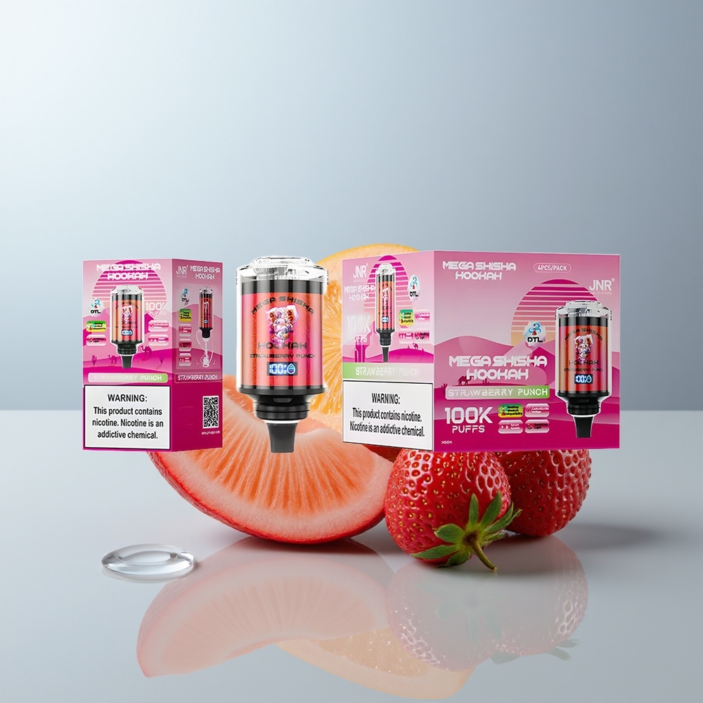 Wholesale Canada JNR Mega Shisha Hookah 100K 2200mAh Strawberry Punch