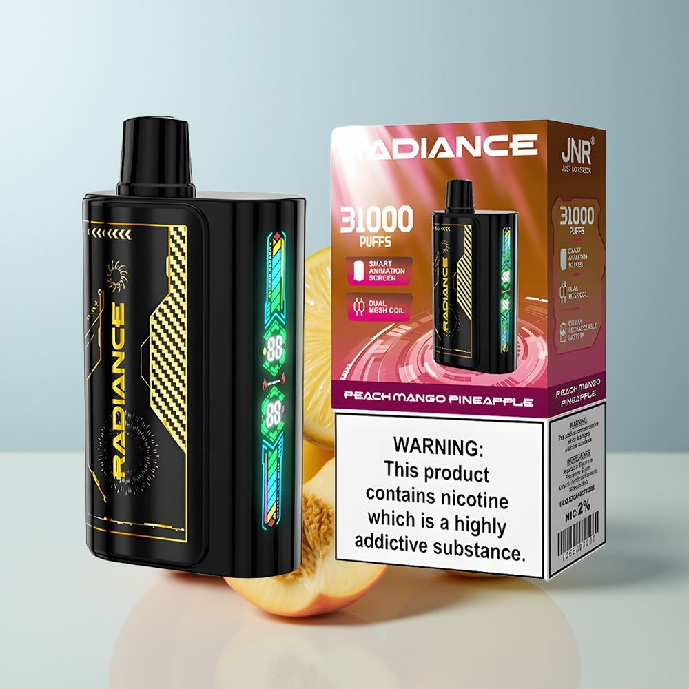 Wholesale Canada JNR Radiance 31000 Puffs Rechargeable Peach Mango Pineapple