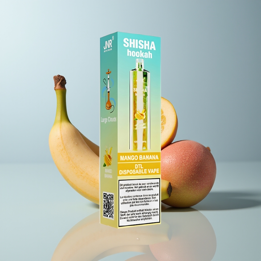 Wholesale Canada JNR Shisha Hookah 12000 Puffs Type-C Fast Charging Mango Banana