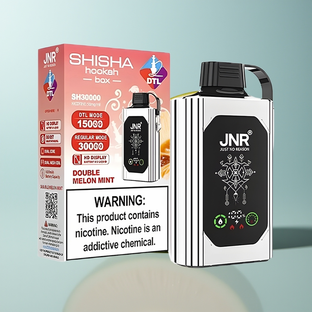 Wholesale Canada JNR Shisha Hookah Box 20500 Puffs Dual Mesh Coil Double Melon Mint