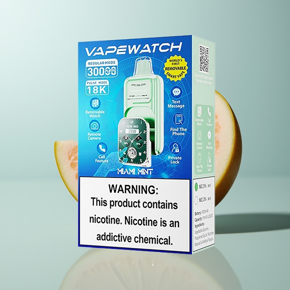 Wholesale Canada JNR VapeWatch 30000 Puffs 1000mAh Dual Mesh Coil Miami Mint