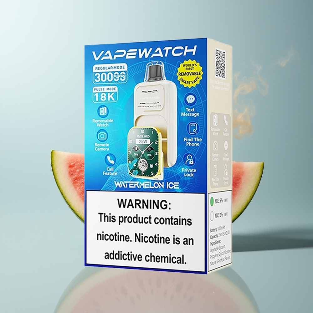 Wholesale Canada JNR VapeWatch 30000 Puffs 1000mAh Dual Mesh Coil Watermelon Ice