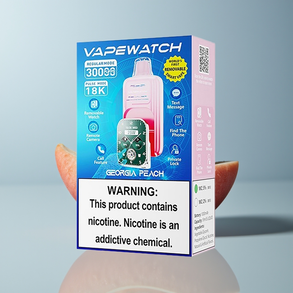 Wholesale Canada JNR VapeWatch 30000 Puffs 19mL 5% Georgia Peach