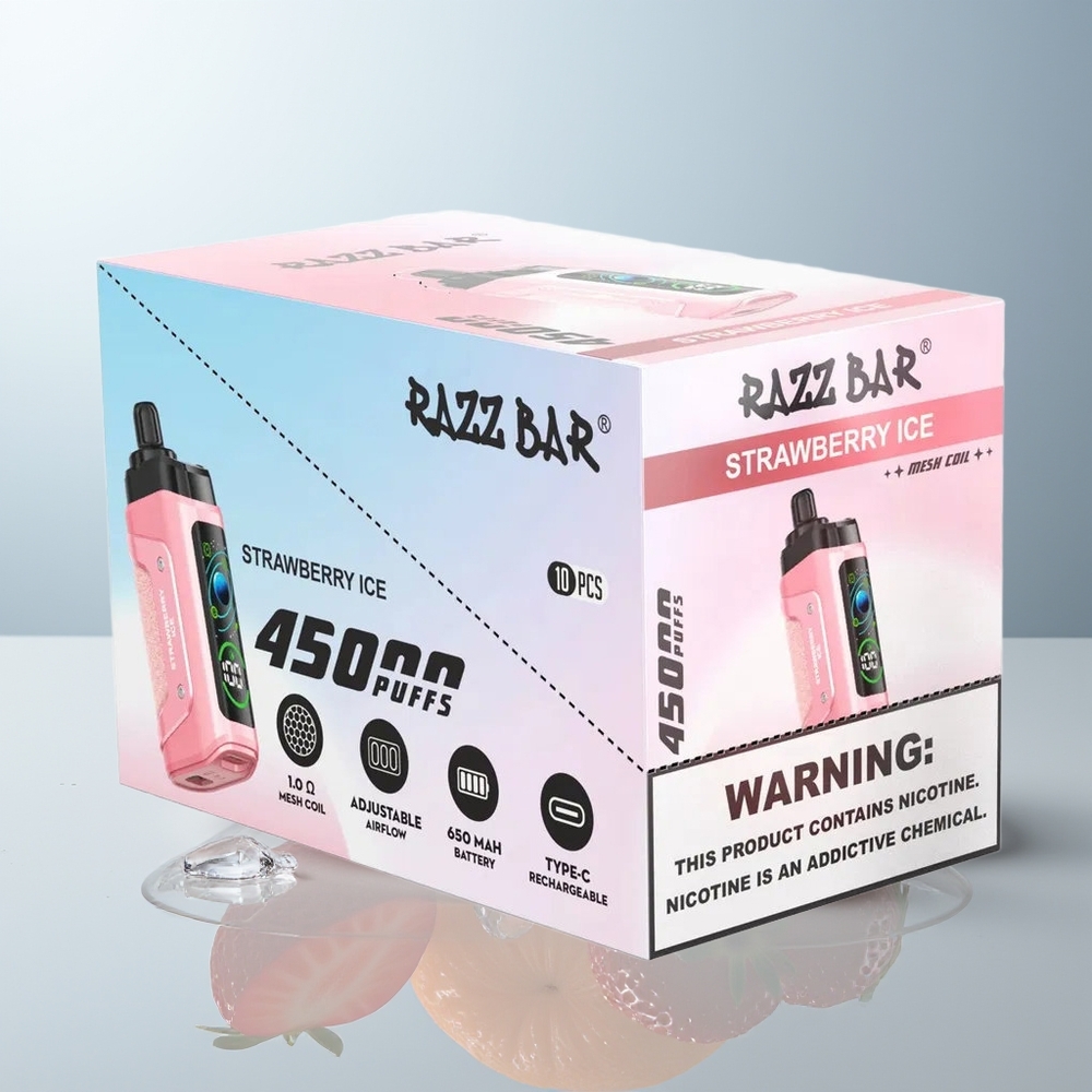 Wholesale Canada Razz Bar 45000 Puffs Adjustable Airflow Strawberry Ice Disposable Vape