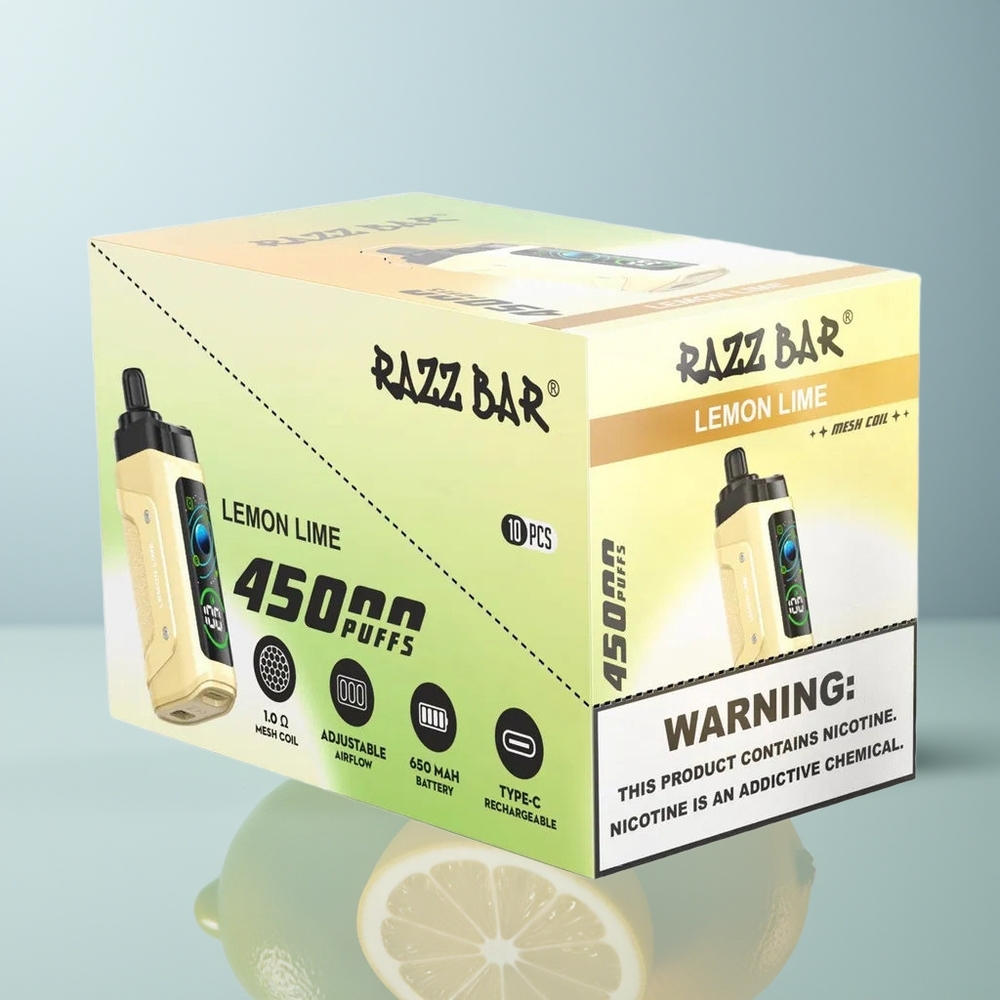Wholesale Canada Razz Bar 45000 Puffs Type-C Rechargeable Lemon Lime