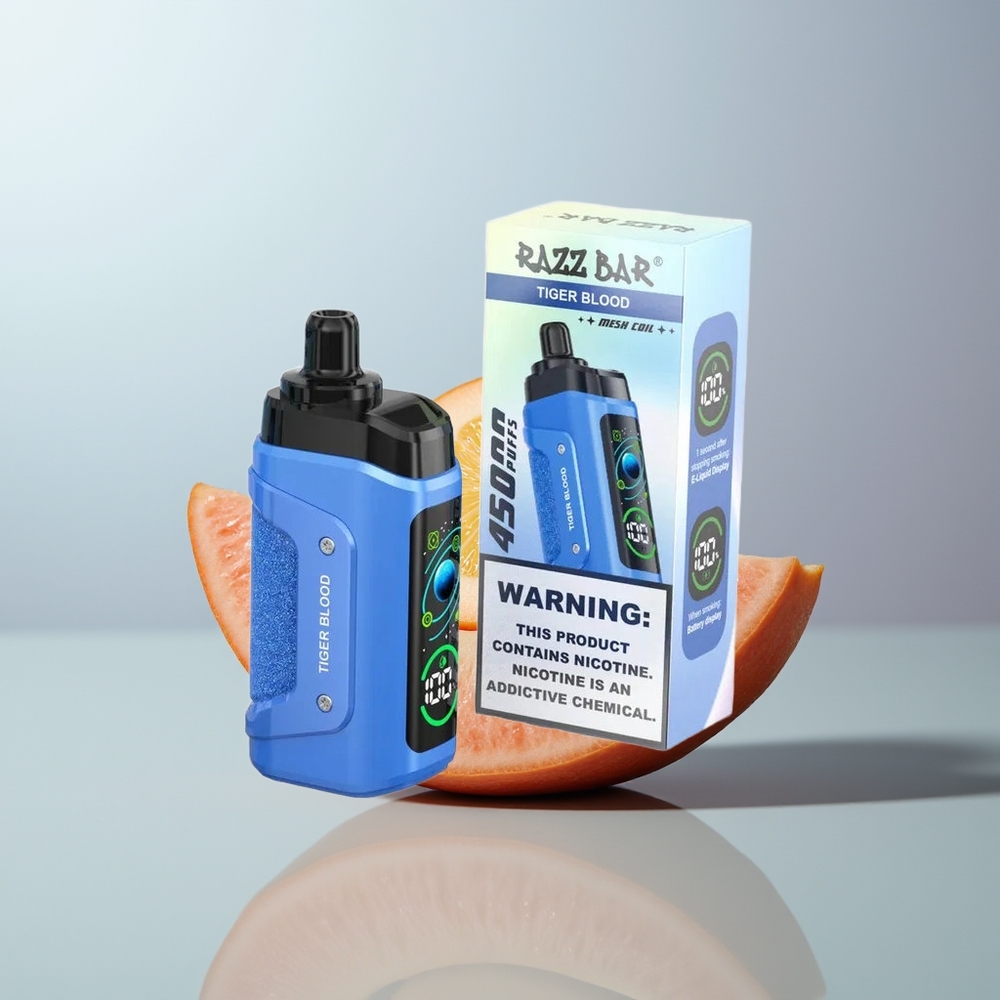 Wholesale Canada Razz Bar Disposable Vape 45000 Puffs Mesh Coil Tiger Blood