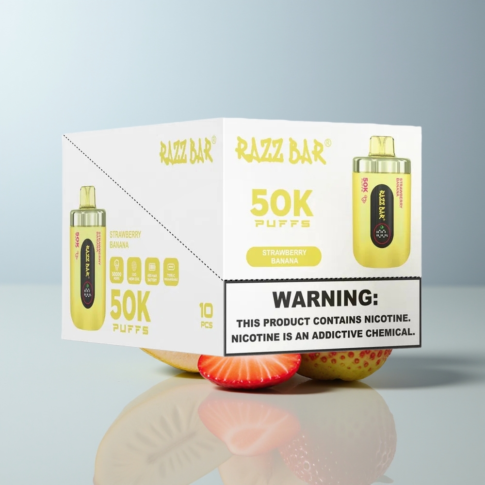 Wholesale Canada Razz Bar 50000 Puffs Type-C Rechargeable Strawberry Banana