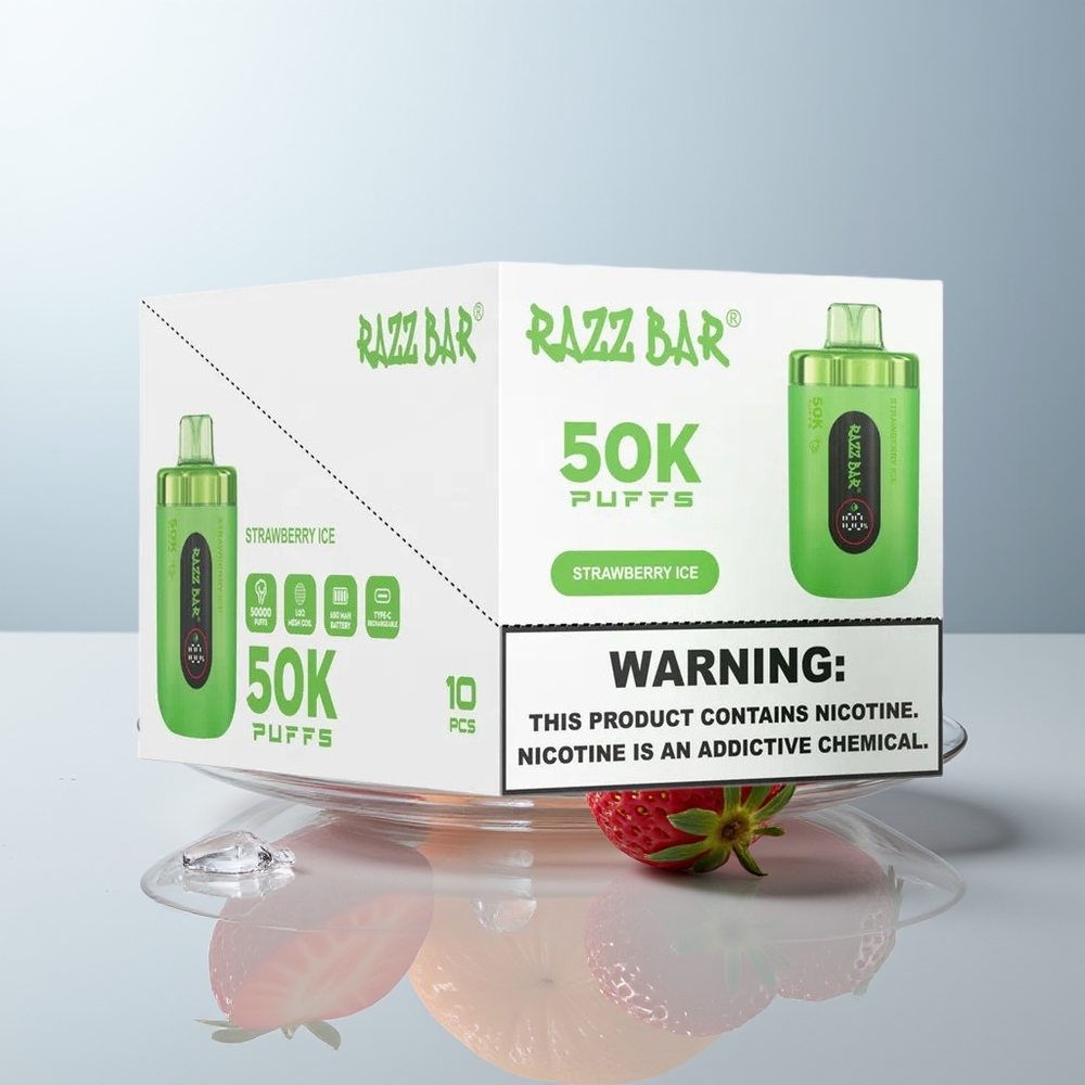 Wholesale Canada Razz Bar 50K Puffs Rechargeable Strawberry Ice