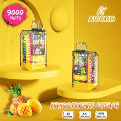 Aivono AIM XXL 9000 Mouth Sticker Transparent Mango Pineapple Peach RBX2X49 - Aivono Vape