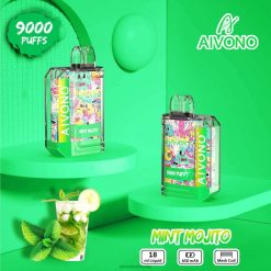 Aivono AIM XXL 9000 Mouth Sticker Transparent Mint Mojito RBX2X55 - Aivono Vape Canada