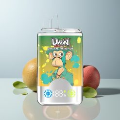 Wholesale Canada Uwin Crystal Twins 40000 Puffs 32ml Rechargeable Kiwi Passion Fruit Guava Two Apple