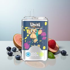 Wholesale Canada Uwin Crystal Twins 40000 Puffs Rechargeable Type-C Kiwi Passion Fruit Guava Blueberry Raspberry