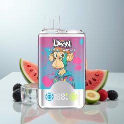 Wholesale Canada Uwin Crystal Twins 40000 Puffs Rechargeable Type-C Watermelon Ice Mixed Berries